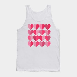 Shades of Love Pink Hearts Tank Top